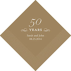 Personalized Anniversary Napkins